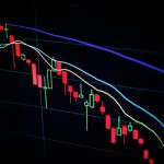 Trading - red and blue light streaks
