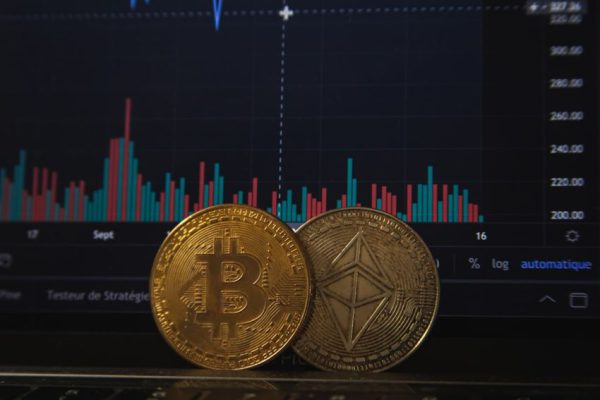 Trading - blue and red line illustration