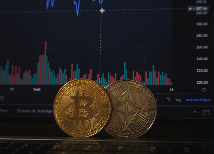 Trading - blue and red line illustration