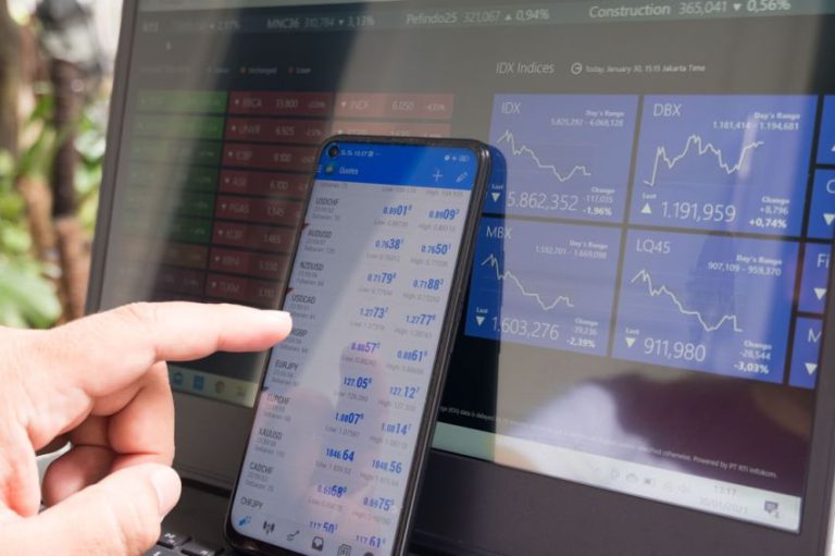 Stock Trading - black android smartphone turned on screen