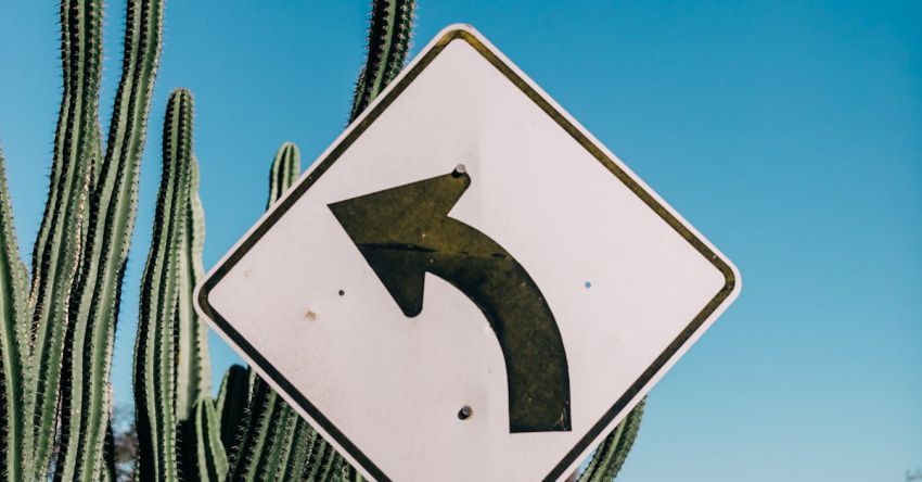 Regulations - Roadway sign in desert land